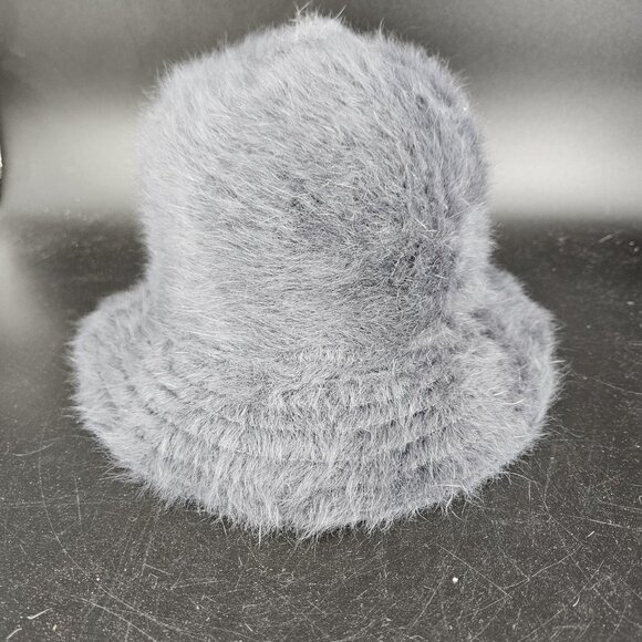 Kangol Hat Cap Furgora Casual Fitted Mens Small Gray Fuzzy Angora Bucket Cloche - Picture 4 of 12